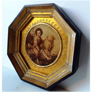 A jó pásztor, Bartolomeo Murillo festménye antik litográfián - otthon & életmód - dekoráció - kép & falikép - kép & falikép - Meska.hu