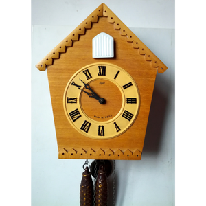 Szép kis vintage fa orosz kakukkos óra - otthon & életmód - dekoráció - fali és függő dekoráció - falióra & óra - Meska.hu