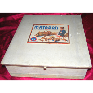 MATADOR, vintage 100 éves fa építőjáték a fémépítő játékok elődje - otthon & életmód - dekoráció - asztal és polc dekoráció - díszdoboz - Meska.hu