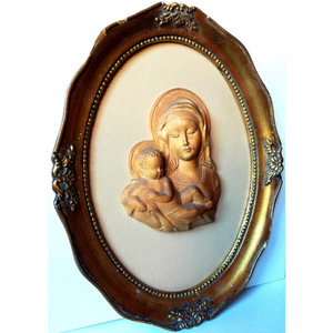 Álomszép fából faragott Mária a kis Jézussal - művészet - szobor - fa - Meska.hu