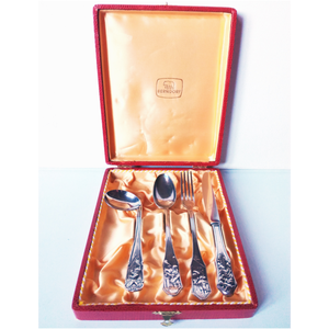 Vintage Berndorf babaetető készlet - otthon & életmód - konyhafelszerelés, tálalás - tálalás - kanál & villa - Meska.hu