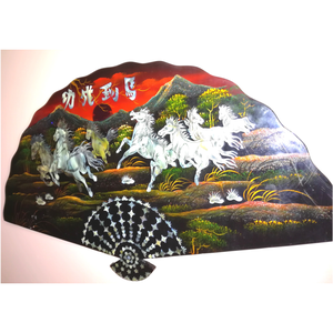 Vintage Kínai kagyló berakásos falikép, Otthon & Lakás, Dekoráció, Kép & Falikép, Fából készült kép, Famegmunkálás, MESKA