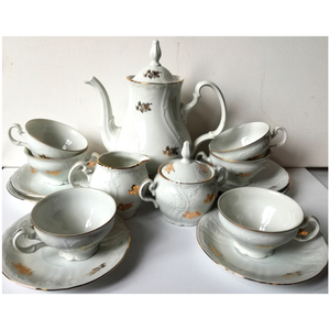 Cseh Bernadotte finomporcelán teáskészlet - otthon & életmód - konyhafelszerelés, tálalás - tálalás - teás- és kávés pohár, készlet - Meska.hu