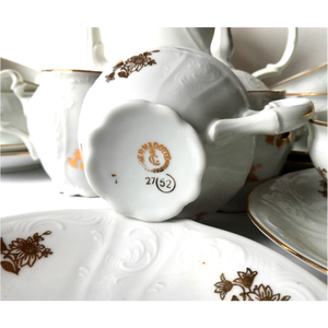 Cseh Bernadotte finomporcelán teáskészlet - otthon & életmód - konyhafelszerelés, tálalás - tálalás - teás- és kávés pohár, készlet - Meska.hu