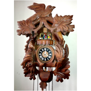 Nagyméretű faragott Schwarzwaldi zenélő kakukkos óra - otthon & életmód - dekoráció - fali és függő dekoráció - falióra & óra - Meska.hu