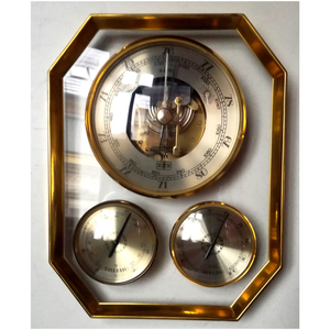 Vintage ritka Gischard barométer, időjárás állomás - otthon & életmód - dekoráció - dísztárgy - Meska.hu