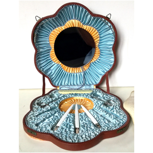 Antik nagyméretű (30 cm) pipere doboz, Szépségápolás, Arcápolás, Smink kellék, Bőrművesség, Kozmetikum készítés, MESKA