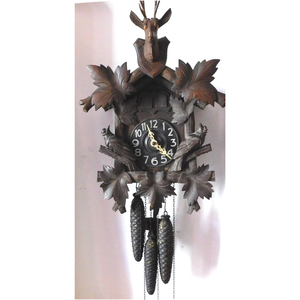 Antik negyedütős faragott kakukkos óra - otthon & életmód - dekoráció - fali és függő dekoráció - falióra & óra - Meska.hu