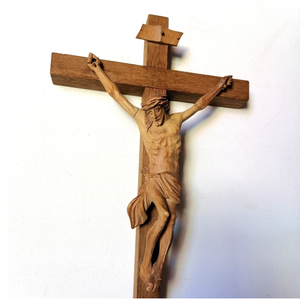 Gyönyörű faragott Jézus feszület olasz fafaragó mestertől - otthon & életmód - vallás - kereszt - Meska.hu