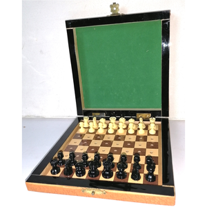 Vintage mini utazó sakk készlet - játék & sport - táblajáték és kártyajáték - sakk - Meska.hu