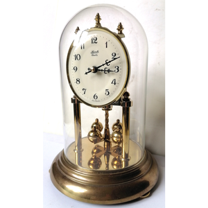 Vintage üvegbúrás, Hermle forgóingás óra - Meska.hu