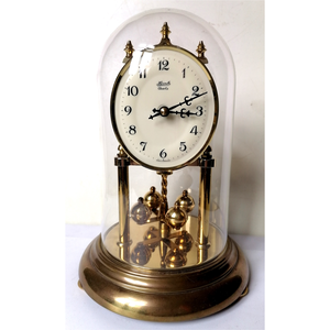 Vintage üvegbúrás, Hermle forgóingás óra - otthon & életmód - dekoráció - fali és függő dekoráció - falióra & óra - Meska.hu