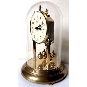 Vintage üvegbúrás, Hermle forgóingás óra - otthon & életmód - dekoráció - fali és függő dekoráció - falióra & óra - Meska.hu