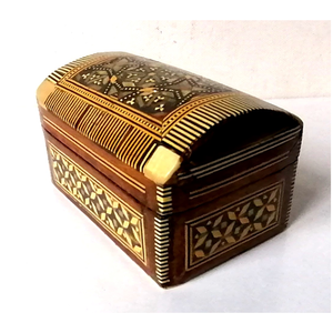 Intarziás, csont- és kagyló berakásos ékszertartó doboz - otthon & életmód - dekoráció - asztal és polc dekoráció - díszdoboz - Meska.hu