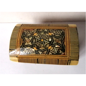 Intarziás, csont- és kagyló berakásos ékszertartó doboz - otthon & életmód - dekoráció - asztal és polc dekoráció - díszdoboz - Meska.hu