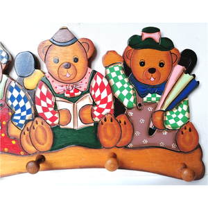 Vintage macikás gyerek ruhafogas - otthon & életmód - babaszoba, gyerekszoba - babaszoba dekoráció - Meska.hu