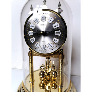 Vintage búrás, aranyszínű forgóingás óra - otthon & életmód - dekoráció - fali és függő dekoráció - falióra & óra - Meska.hu