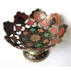 Csodaszép réz indiai kínáló, Kashmír asztalközép - otthon & életmód - konyhafelszerelés, tálalás - tálalás - kínálótál - Meska.hu