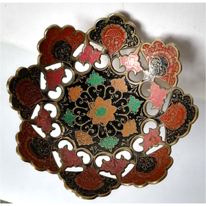 Csodaszép réz indiai kínáló, Kashmír asztalközép - otthon & életmód - konyhafelszerelés, tálalás - tálalás - kínálótál - Meska.hu