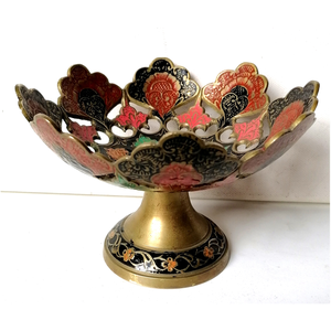 Csodaszép réz indiai kínáló, Kashmír asztalközép - otthon & életmód - konyhafelszerelés, tálalás - tálalás - kínálótál - Meska.hu