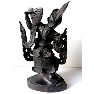 Antik, Jáva szigetén készült táncosnő szobor - művészet - szobor - fa szobor - Meska.hu