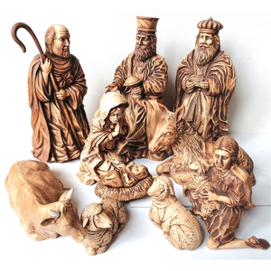 Vintage, nagyméretű porcelán Betlehem 27 cm magas figurákkal, Karácsony, Karácsonyi lakásdekoráció, Karácsonyi manók, figurák, Festett tárgyak, Kerámia, MESKA