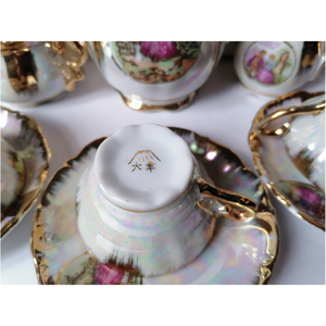 Vintage aranyozott Japán teáskészlet - otthon & életmód - konyhafelszerelés, tálalás - tálalás - teás- és kávés pohár, készlet - Meska.hu