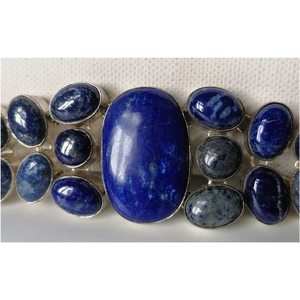 Gyönyörű Lapis lazuli karkötő - ékszer - karkötő - ásványkarkötő - Meska.hu