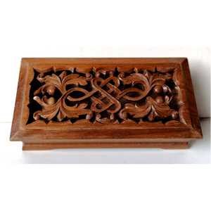 Kelta végtelen fonattal faragott kincses ládikó ékszertartó doboz - otthon & életmód - dekoráció - asztal és polc dekoráció - díszdoboz - Meska.hu