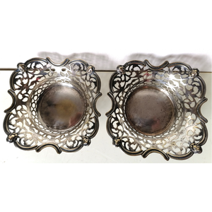 Edward korabeli áttört mintás kínáló 2 db - otthon & életmód - konyhafelszerelés, tálalás - tálalás - kínálótál - Meska.hu