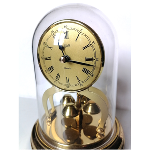 Vintage aranyszínű, Shatz márkájú forgóingás óra - otthon & életmód - dekoráció - fali és függő dekoráció - falióra & óra - Meska.hu