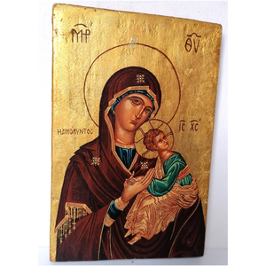 Kézzel festett Bizánci ikon másolat Görögország Meteorák - otthon & életmód - vallás - kereszt - Meska.hu