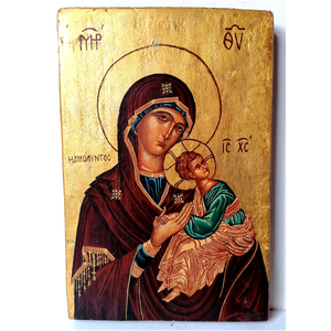 Kézzel festett Bizánci ikon másolat Görögország Meteorák - otthon & életmód - vallás - kereszt - Meska.hu