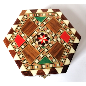 Intarzia berakásos tükrös ékszertartó doboz - otthon & életmód - dekoráció - asztal és polc dekoráció - díszdoboz - Meska.hu