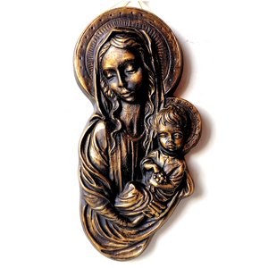 Mária a gyermek Jézussal, kerámia dombormű, Otthon & Életmód, Dekoráció, Dekoratív figurák és szobrok, Mindenmás, MESKA