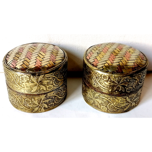 Vintage gyönyörű Kasmír, réz ékszeres dobozkák - otthon & életmód - dekoráció - asztal és polc dekoráció - díszdoboz - Meska.hu
