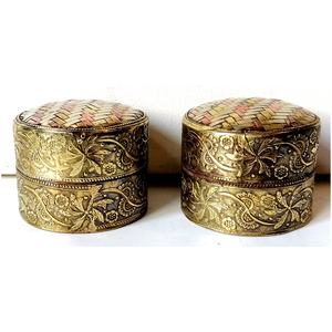 Vintage gyönyörű Kasmír, réz ékszeres dobozkák - otthon & életmód - dekoráció - asztal és polc dekoráció - díszdoboz - Meska.hu