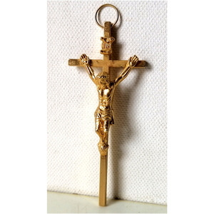 Gyönyörű aranyszínű Jézus feszület - otthon & életmód - vallás - kereszt - Meska.hu