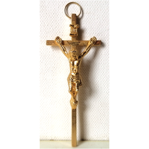 Gyönyörű aranyszínű Jézus feszület - otthon & életmód - vallás - kereszt - Meska.hu
