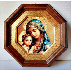 Mária és a kis Jézus, porcelán alapra készült kép - Meska.hu