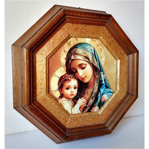 Mária és a kis Jézus, porcelán alapra készült kép - művészet - más művészeti ág - Meska.hu