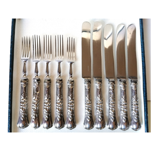 Antik 208 éves 812-es ezüst evőeszköz készlet, Otthon & Életmód, Konyhafelszerelés, tálalás, Tálalás, Kanál & Villa, Fémmegmunkálás, MESKA