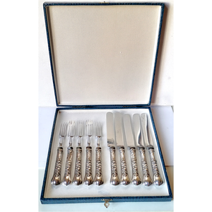 Antik 208 éves 812-es ezüst evőeszköz készlet - otthon & életmód - konyhafelszerelés, tálalás - tálalás - kanál & villa - Meska.hu