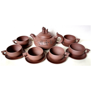 Ritka, vintage Yixing Zisha teáskészlet - otthon & életmód - konyhafelszerelés, tálalás - tálalás - teás- és kávés pohár, készlet - Meska.hu