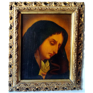 A Bűnbánó Madonna, Mater Dolorosa, antik olajfestmény - Meska.hu