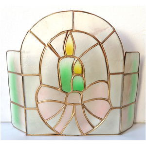 Vintage Tiffany stílusú kapiz kagyló miniparaván - Meska.hu