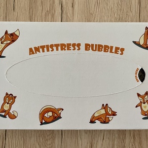Antistress Bubbles - Jógázó róka - otthon & lakás - papír írószer - egyedi szerkesztés - Meska.hu