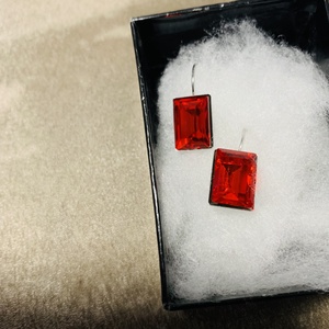 Piros fülbevaló - ékszer - fülbevaló - fülékszer - Meska.hu