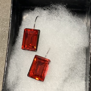 Piros fülbevaló, Ékszer, Fülbevaló, Fülékszer, Ékszerkészítés, MESKA