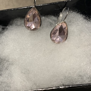 Rózsaszin csepp  fülbevaló - ékszer - fülbevaló - fülékszer - Meska.hu